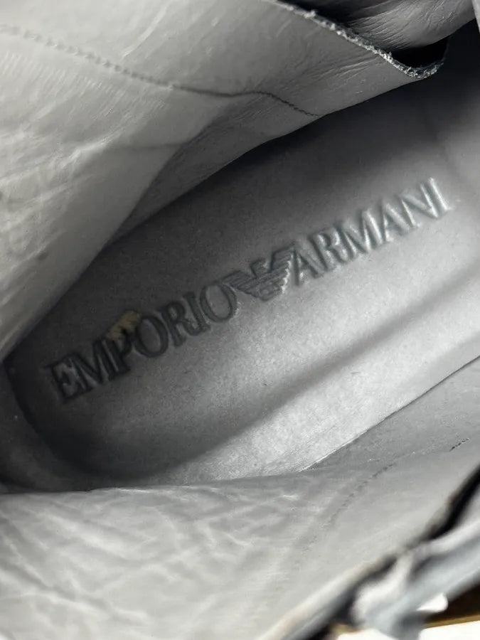 Emporio Armani Multi Zips Black Leather Boots svgEknq 7