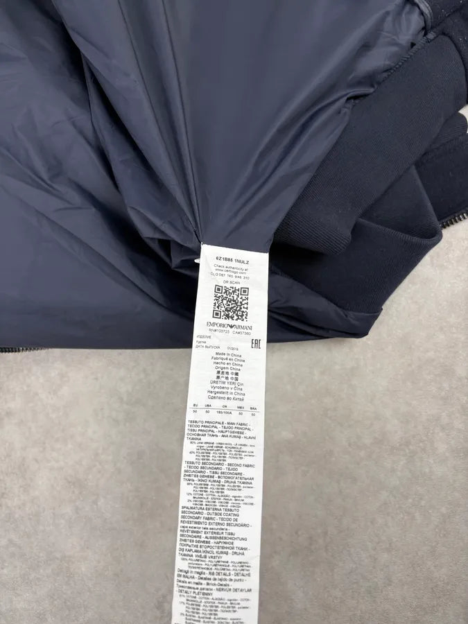 Emporio Armani Navy & Black Wool Bomber Jacket yJGuDNr 10