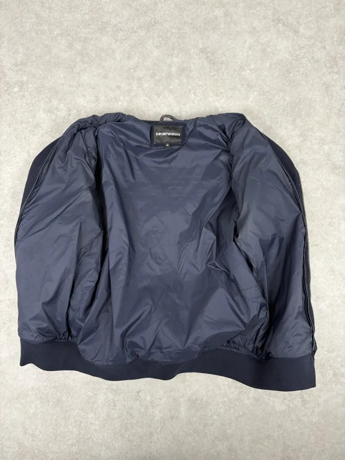 Emporio Armani Navy & Black Wool Bomber Jacket yJGuDNr 9