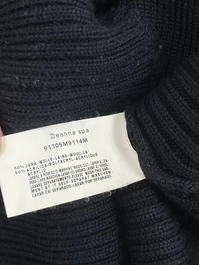 Emporio Armani Navy Asymmetrical Collar Sweater HcDlsiE 10