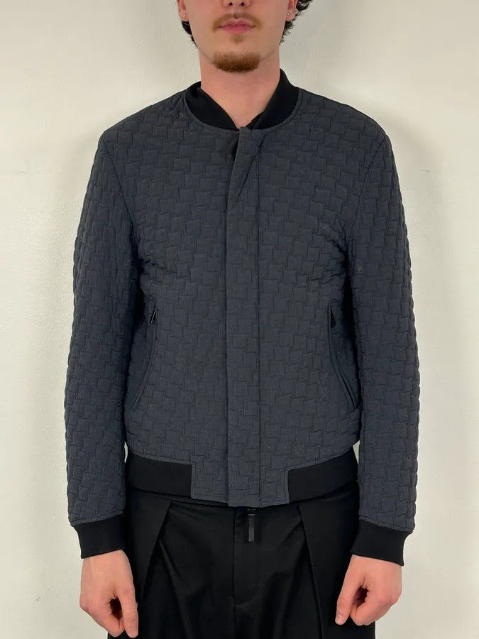 SS2018 Emporio Armani Navy Nylon Quilted Bomber Jacket FjLzJwy 1