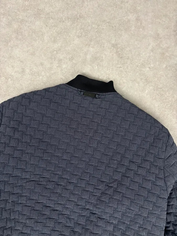 SS2018 Emporio Armani Navy Nylon Quilted Bomber Jacket FjLzJwy 5