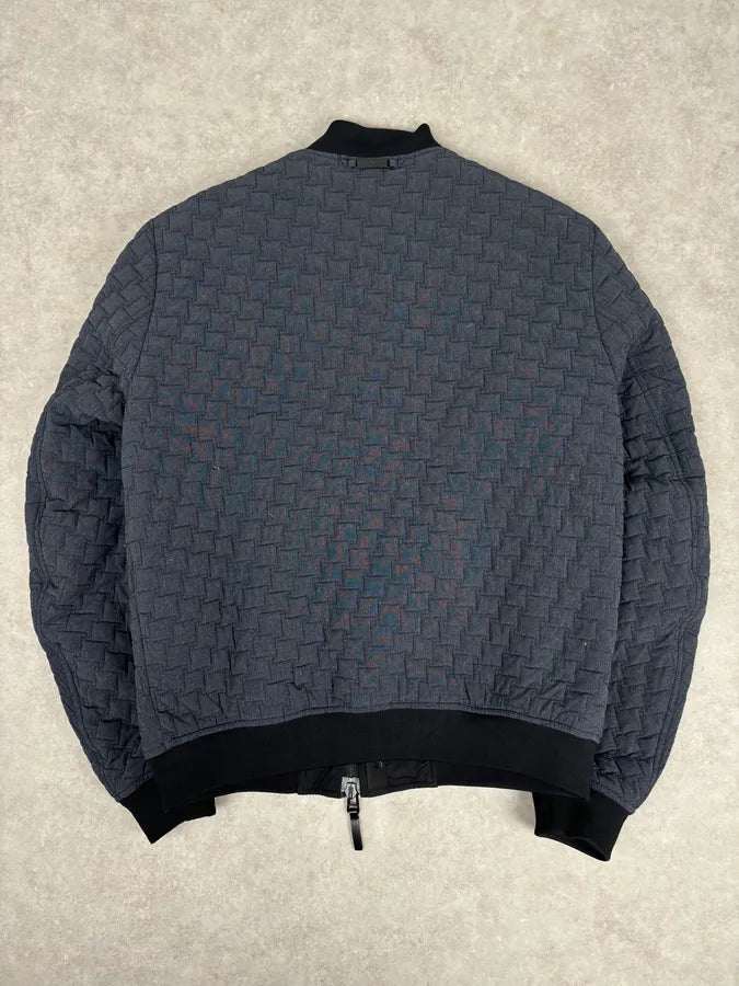SS2018 Emporio Armani Navy Nylon Quilted Bomber Jacket FjLzJwy 4