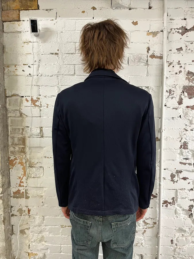 AW2013 Emporio Armani Navy Wool Layered Blazer Jacket WiUFyIY 2