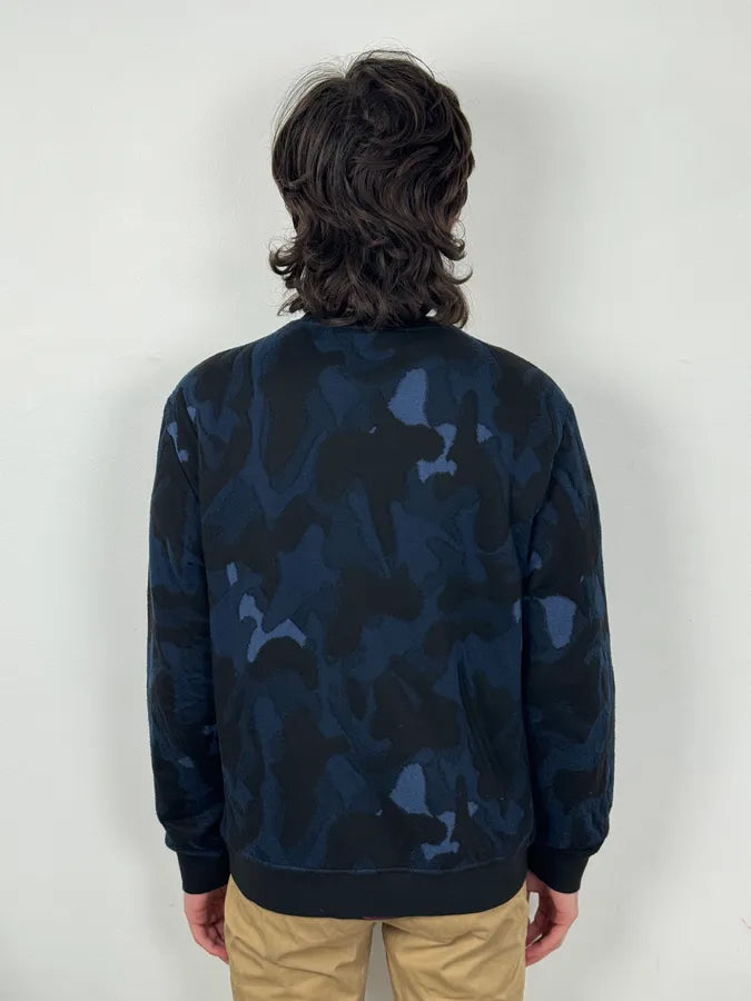 SS2018 Emporio Armani Navy Wool Camouflage Sweater QeFZzxC 2