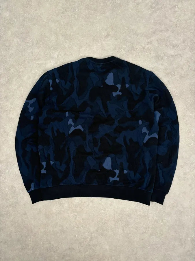 SS2018 Emporio Armani Navy Wool Camouflage Sweater QeFZzxC 4