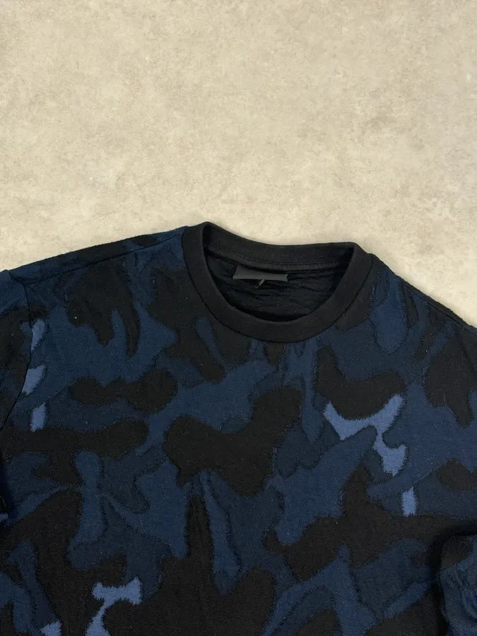 SS2018 Emporio Armani Navy Wool Camouflage Sweater QeFZzxC 3