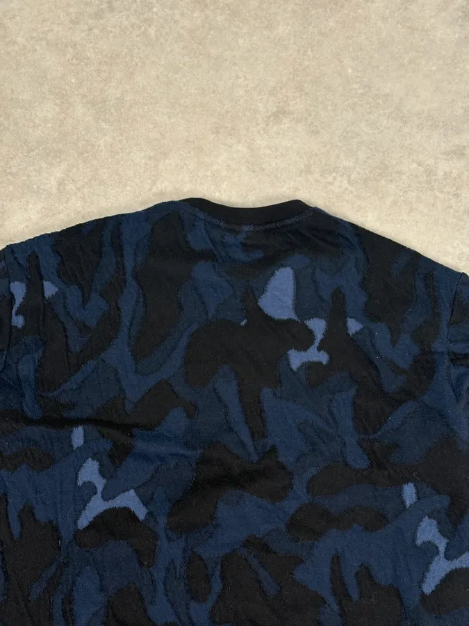 SS2018 Emporio Armani Navy Wool Camouflage Sweater QeFZzxC 5