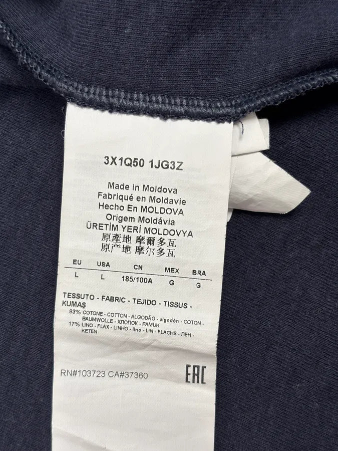 Emporio Armani Navy Asymmetrical Zip Hooded Vest  RFNleEy 8