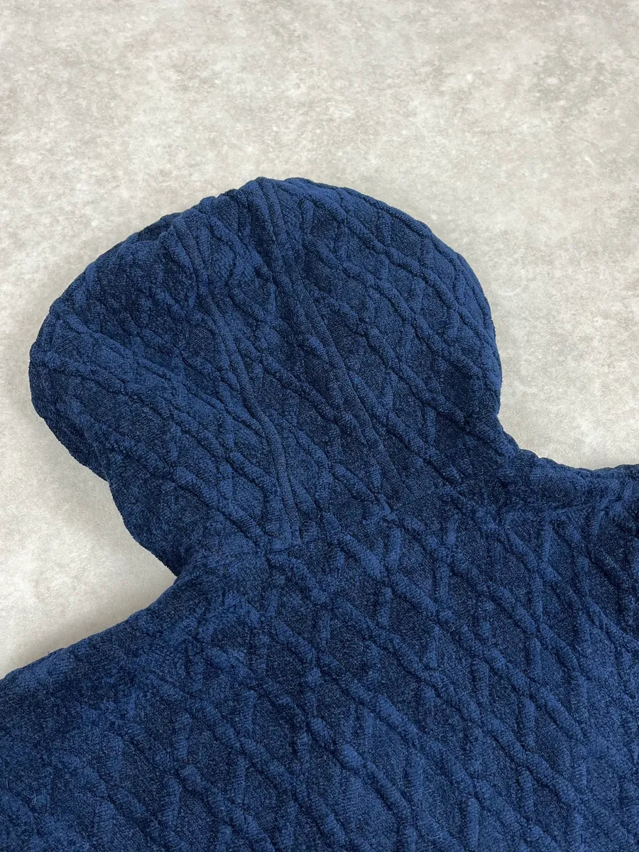 Emporio Armani Navy Wool Zip-up Hoodie bNxgbju 6