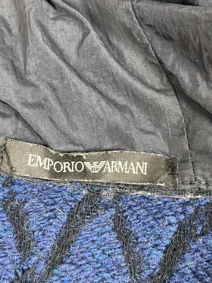 Emporio Armani Navy Wool Zip-up Hoodie bNxgbju 10