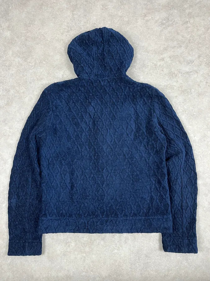 Emporio Armani Navy Wool Zip-up Hoodie bNxgbju 5