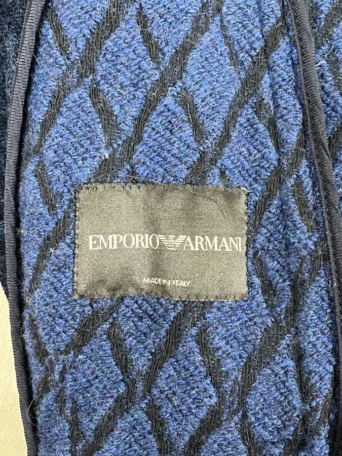 Emporio Armani Navy Wool Zip-up Hoodie bNxgbju 7