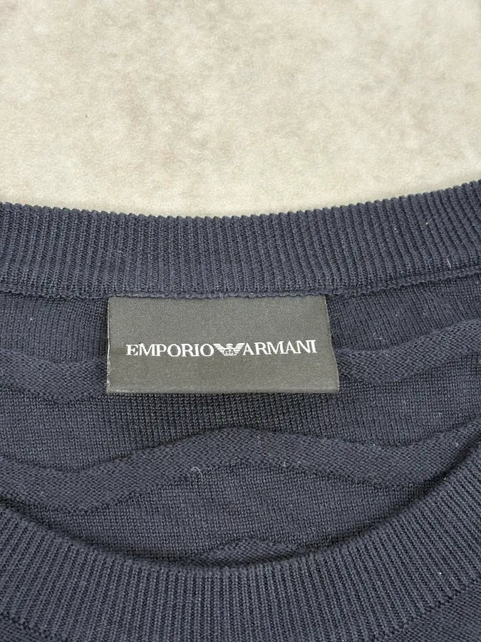 AW2019 Emporio Armani Navy Zigzag Classy Sweater NATCTEO 8