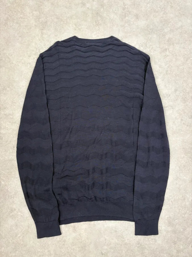 AW2019 Emporio Armani Navy Zigzag Classy Sweater NATCTEO 5