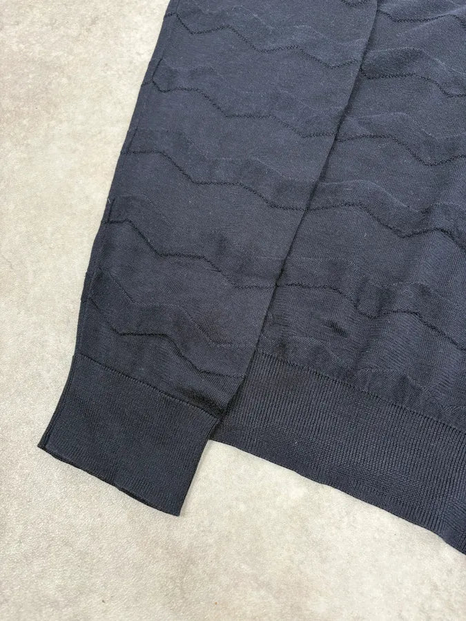 AW2019 Emporio Armani Navy Zigzag Classy Sweater NATCTEO 6