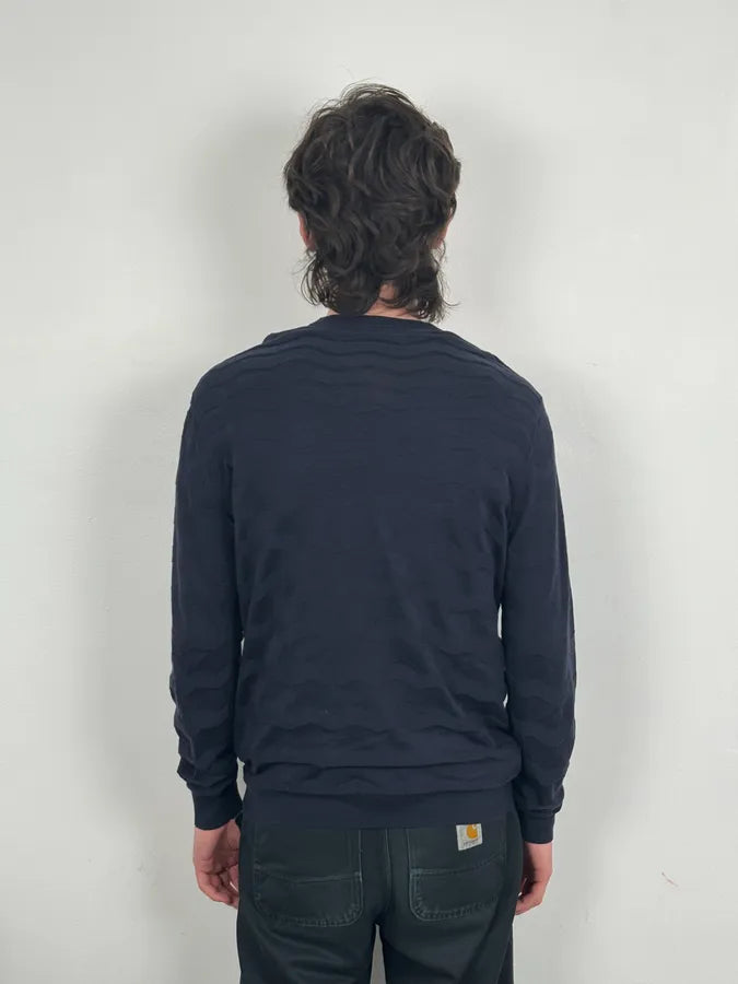 AW2019 Emporio Armani Navy Zigzag Classy Sweater NATCTEO 2