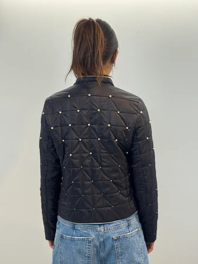 Emporio Armani Pearls Mao Collar Puffer Jacket sMstBUF 2