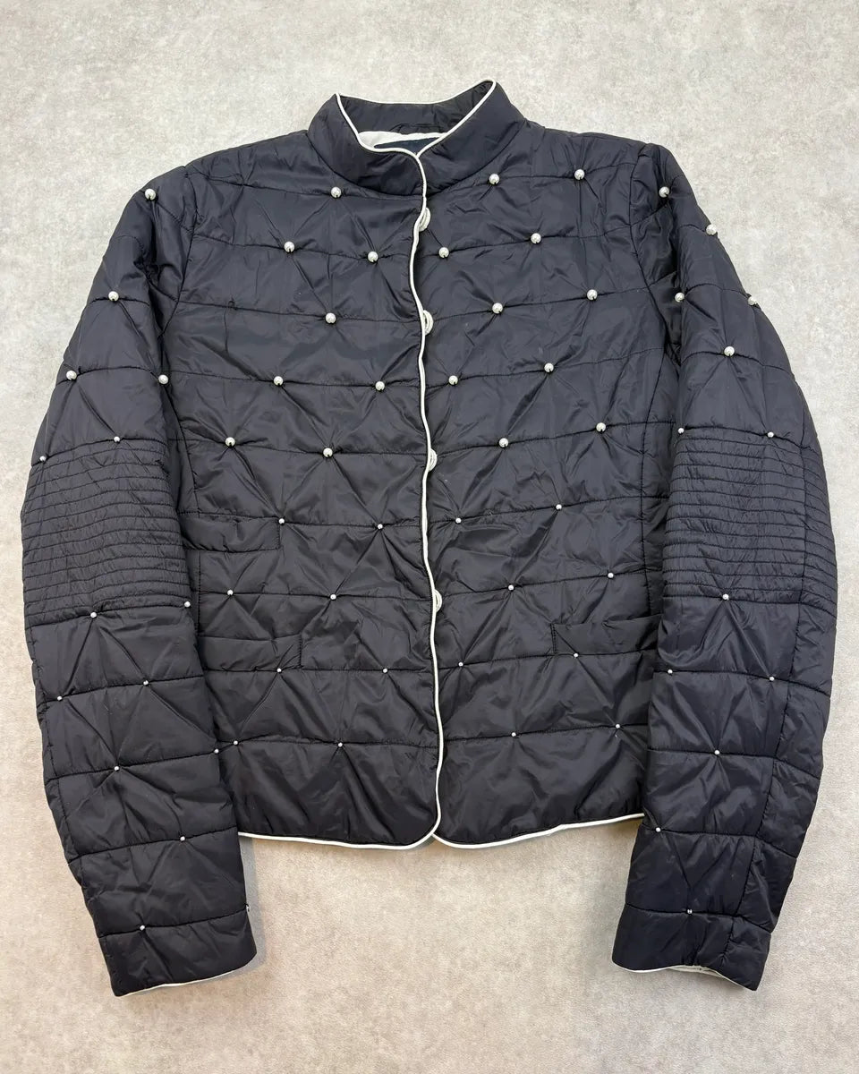 Emporio Armani Pearls Mao Collar Puffer Jacket sMstBUF 0