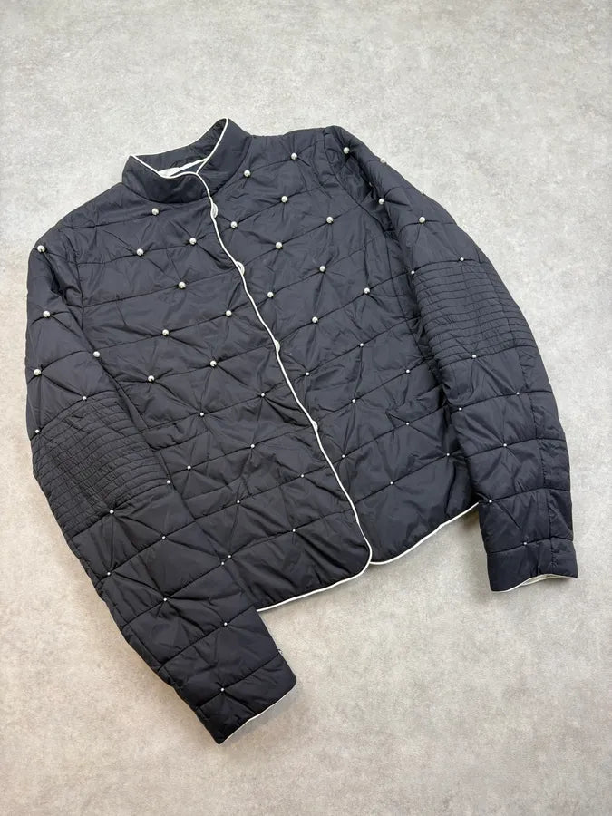 Emporio Armani Pearls Mao Collar Puffer Jacket sMstBUF 3