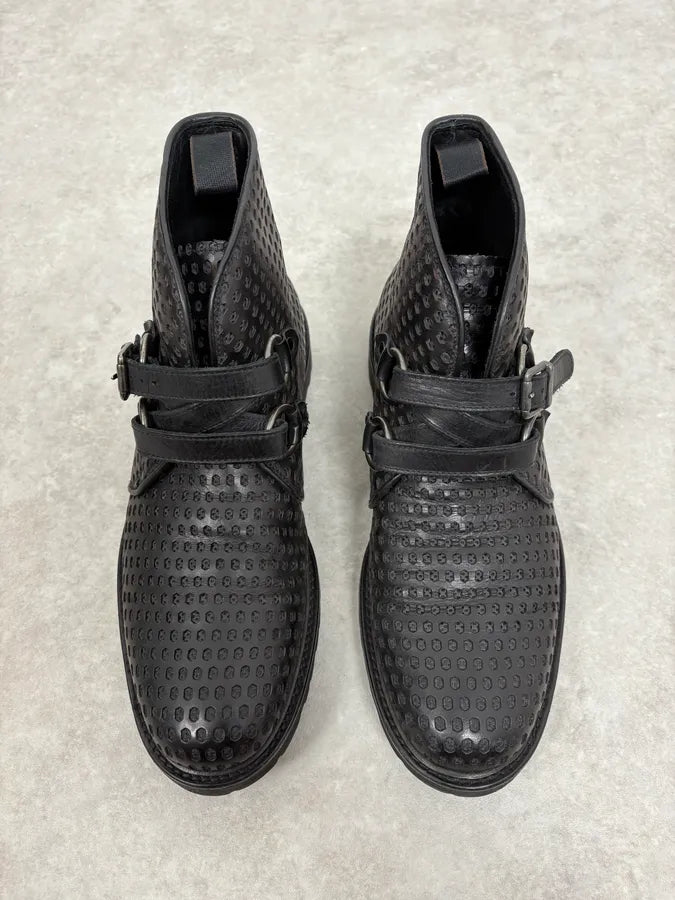 Emporio Armani Perfored Premium Leather Boots KwZkjfg 1