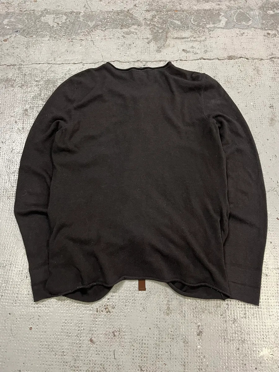 Emporio Armani Pleated Dentelle Black Sweater SbysqQR 6