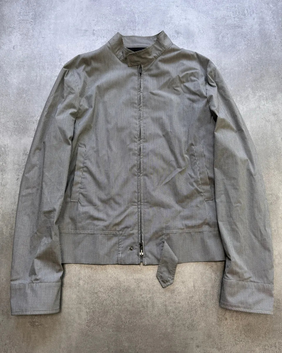 2000s Emporio Armani Chekered Grey Jacket JvoTTWt 0
