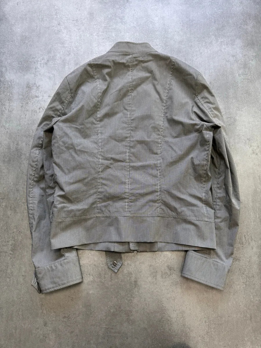 2000s Emporio Armani Chekered Grey Jacket JvoTTWt 6