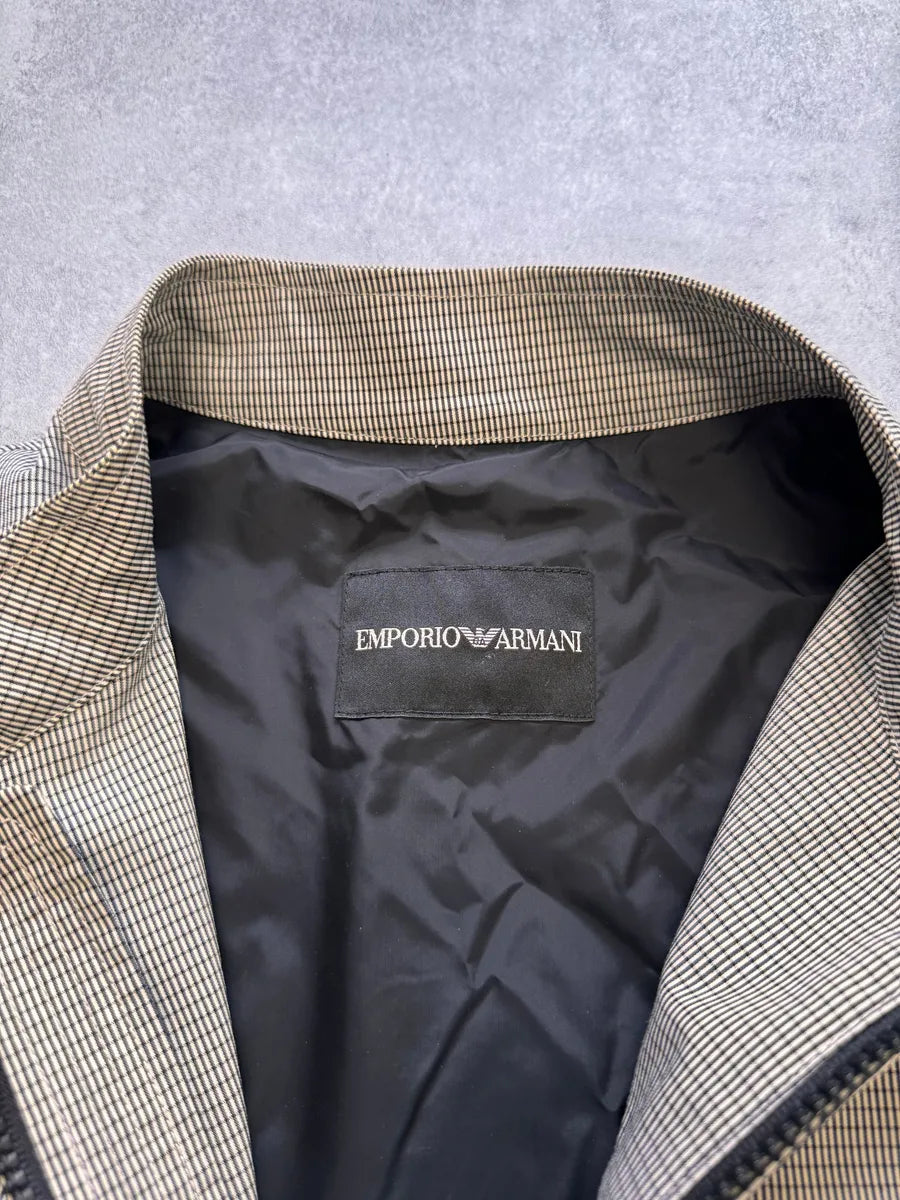 2000s Emporio Armani Chekered Grey Jacket JvoTTWt 7