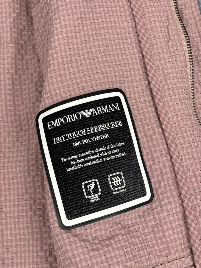 AW2020 Emporio Armani Rose Nylon Windbreaker Jacket daelMqK 9