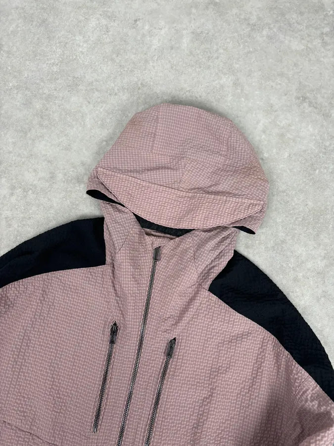AW2020 Emporio Armani Rose Nylon Windbreaker Jacket daelMqK 3