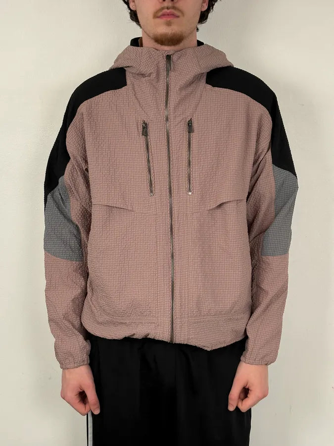 AW2020 Emporio Armani Rose Nylon Windbreaker Jacket daelMqK 1