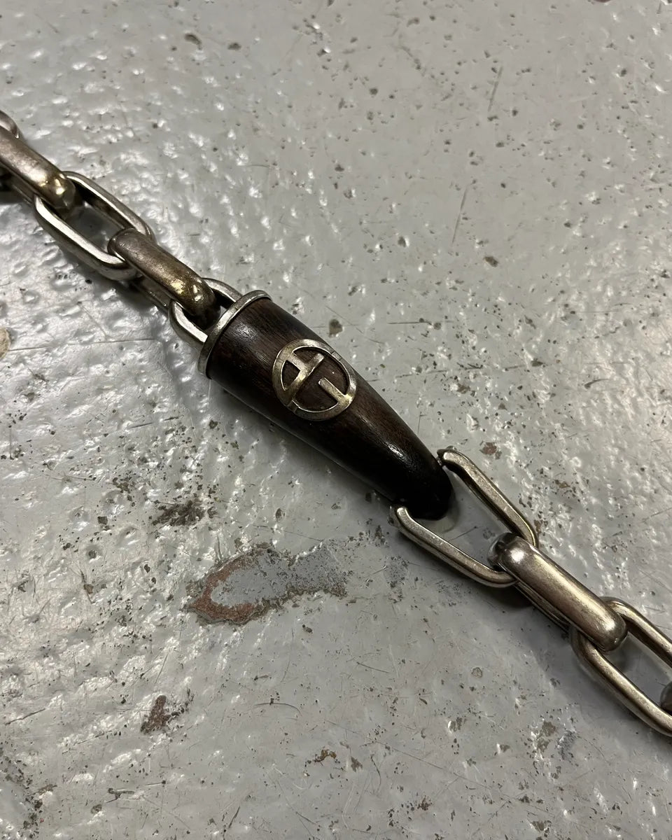 Emporio Armani Stainless Steel Chain Wood Horn Bracelet LFSyikX 5
