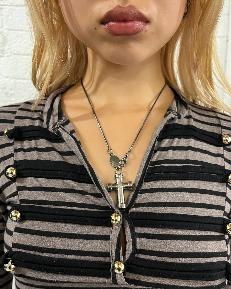Emporio Armani Stainless Steel Cross Pendant Necklace vzbBfIn 0