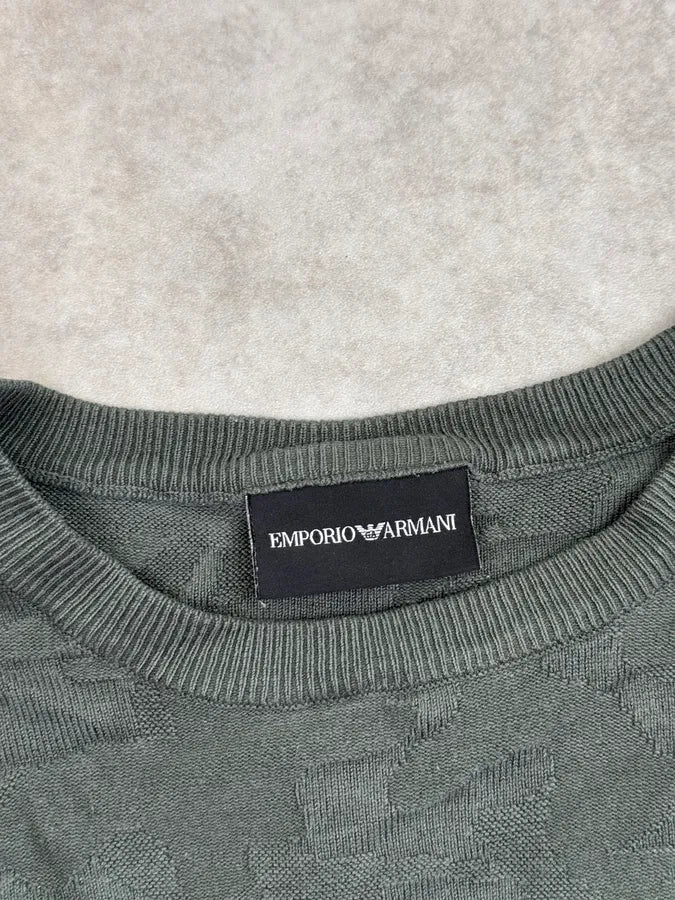 Emporio Armani Tern Olive Relief Sweater gEQGAbJ 7