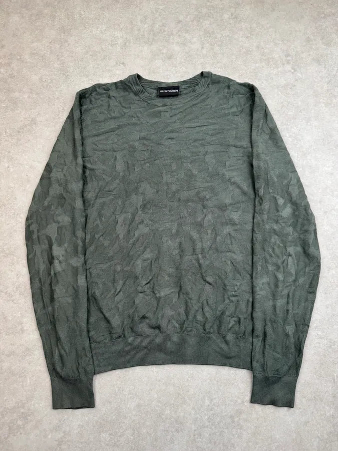 Emporio Armani Tern Olive Relief Sweater gEQGAbJ 0