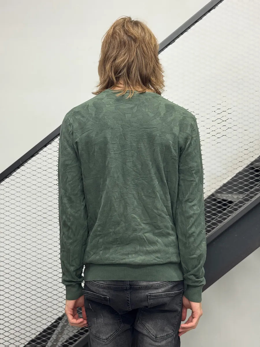 Emporio Armani Tern Olive Relief Sweater gEQGAbJ 2