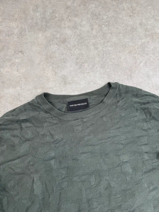 Emporio Armani Tern Olive Relief Sweater gEQGAbJ 4
