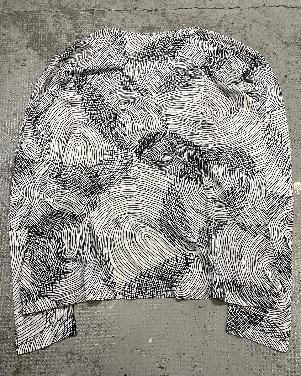Emporio Armani White Cotton Graphic Print Long Sleeve T-Shirt cEKKOdy 6