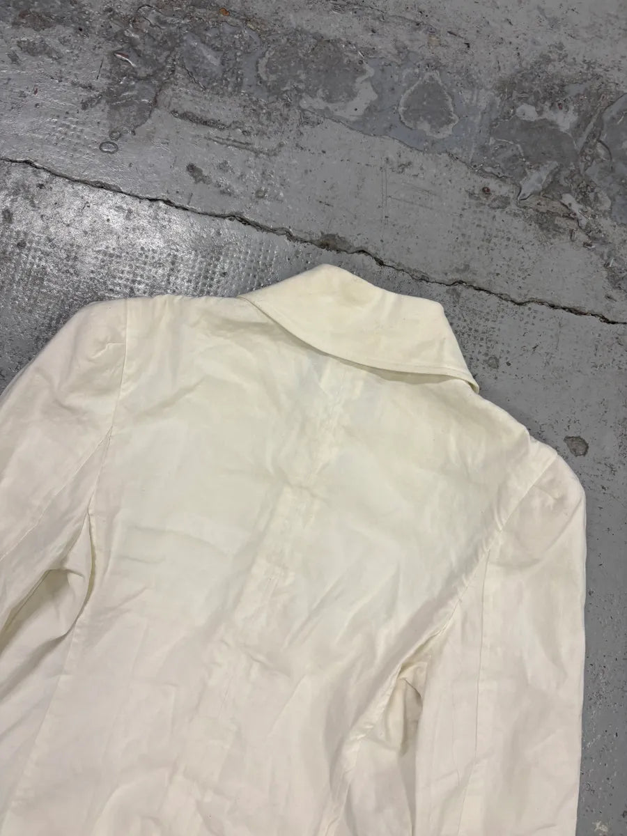 2010s Emporio Armani White Buttoned Multi-Pocket Blazer Jacket LxIZGqG 5