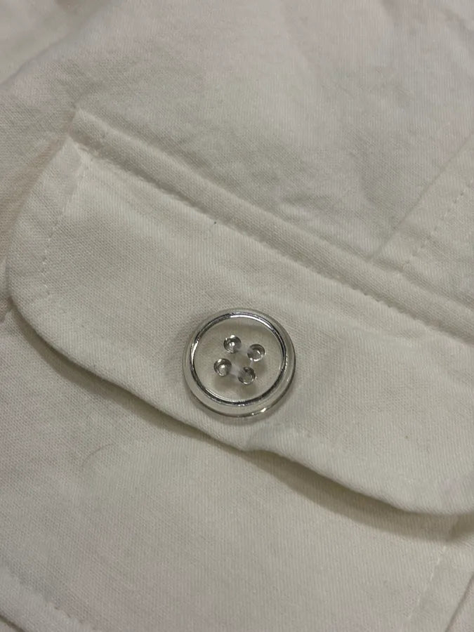 2010s Emporio Armani White Buttoned Multi-Pocket Blazer Jacket LxIZGqG 8