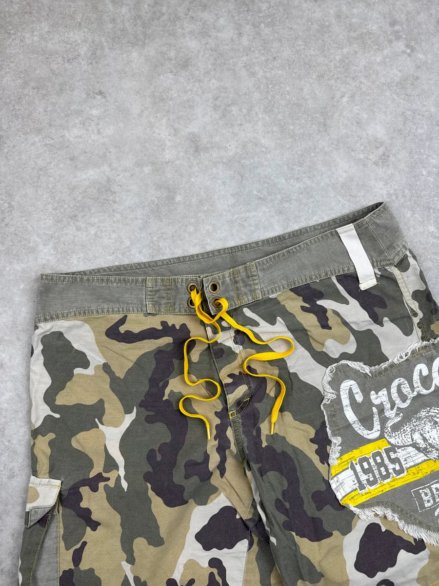 2000s Dolce & Gabbana Khaki Military Camo Swim Shorts eoGcrtYj 7