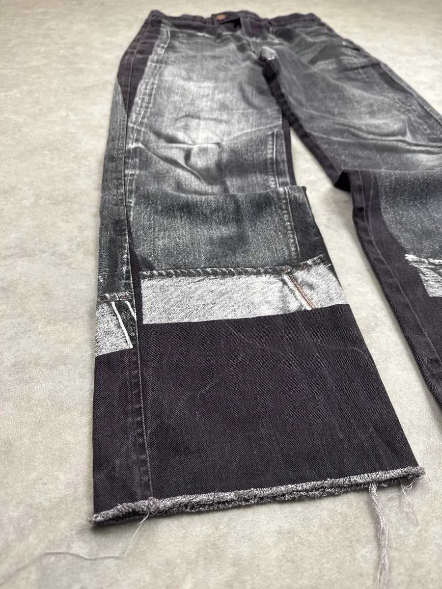 2000s Jean Paul Gaultier Trompe L’Oeil Raw Incrusted Jeans epPfAgAE 6