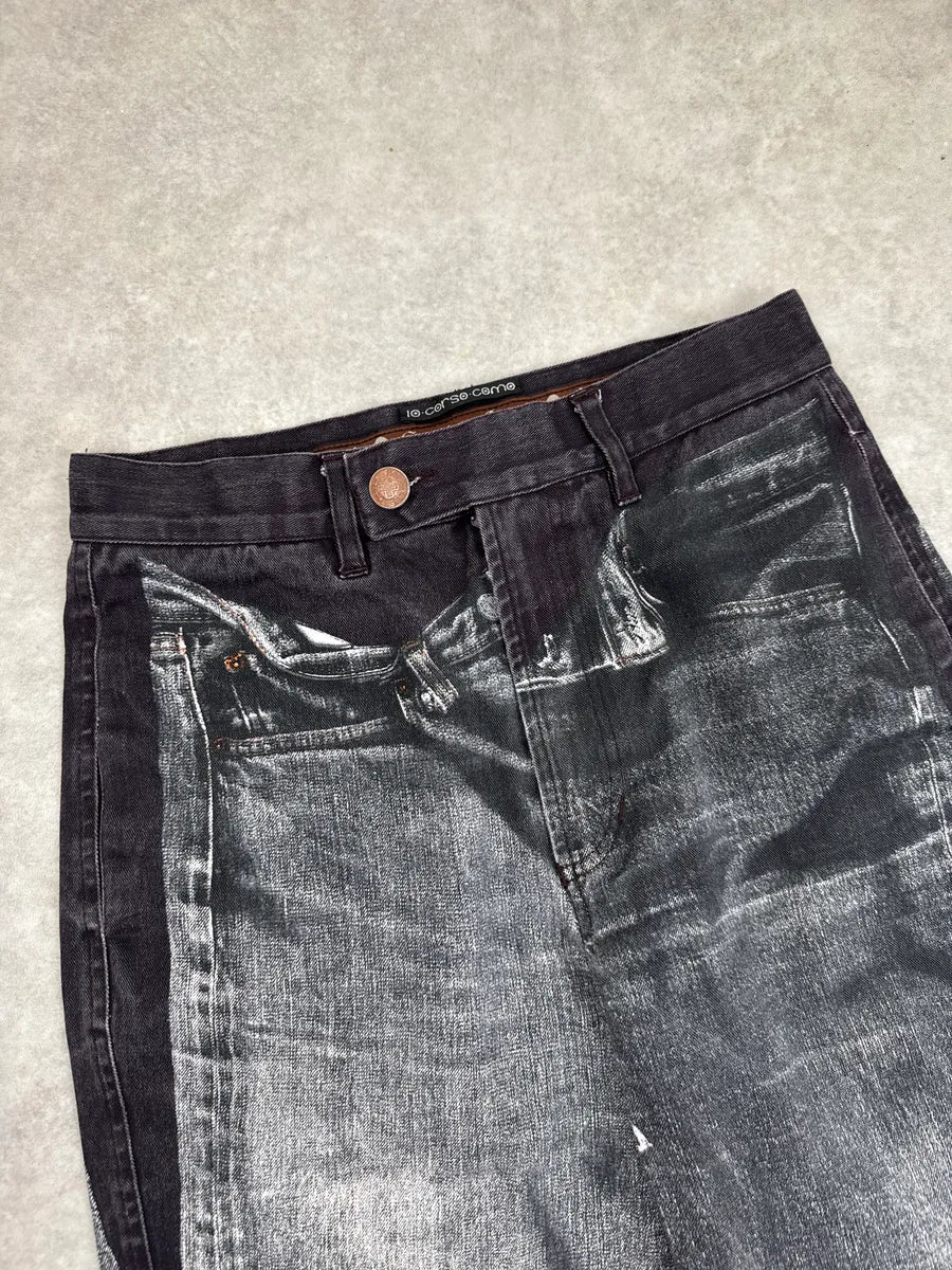 2000s Jean Paul Gaultier Trompe L’Oeil Raw Incrusted Jeans epPfAgAE 8