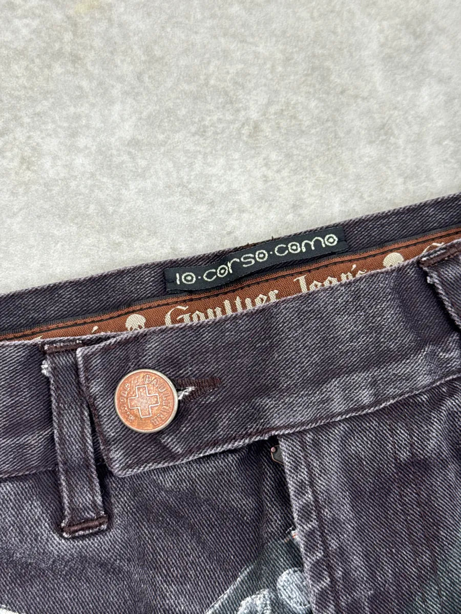 2000s Jean Paul Gaultier Trompe L’Oeil Raw Incrusted Jeans epPfAgAE 11