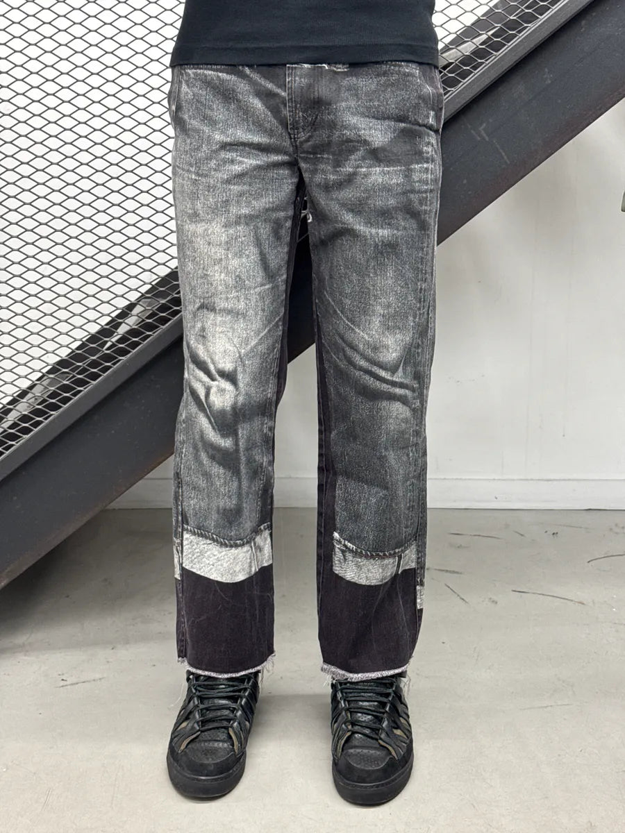 2000s Jean Paul Gaultier Trompe L’Oeil Raw Incrusted Jeans epPfAgAE 1