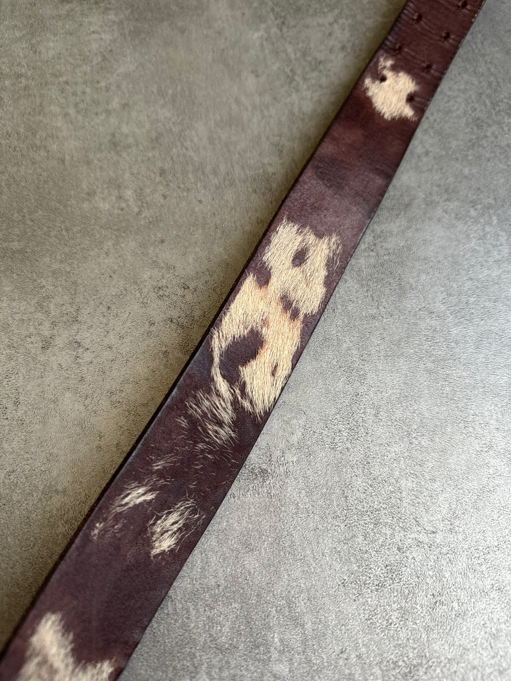 AW2004 Cavalli Brown Pony Hair Leather Belt (OS) - 7