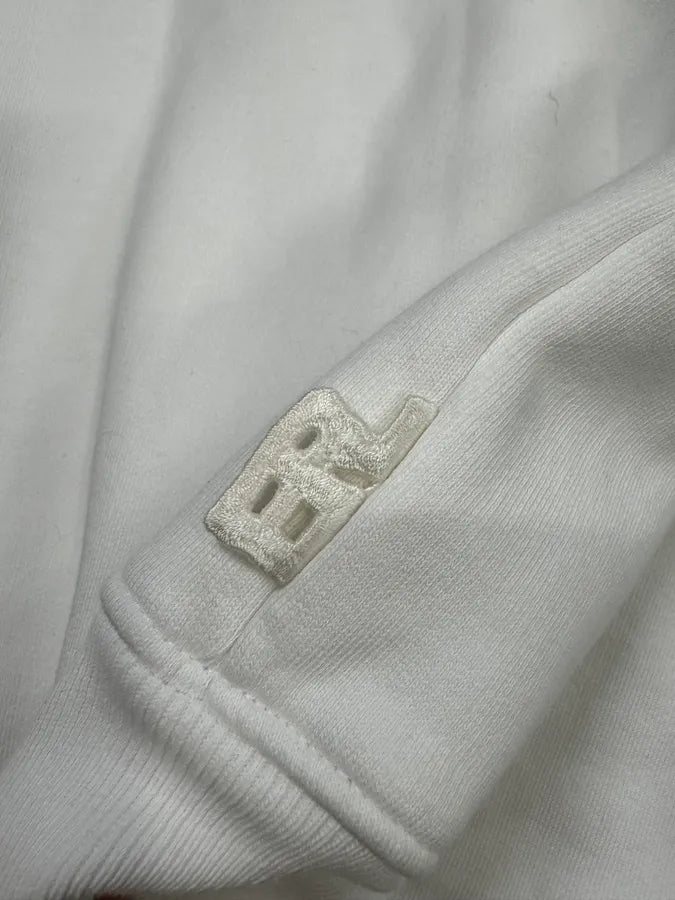 ERL Wave White Cozy Knit Hoodie (M) AhHFuXn 10