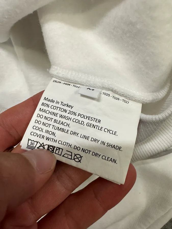 ERL Wave White Cozy Knit Hoodie (M) AhHFuXn 11