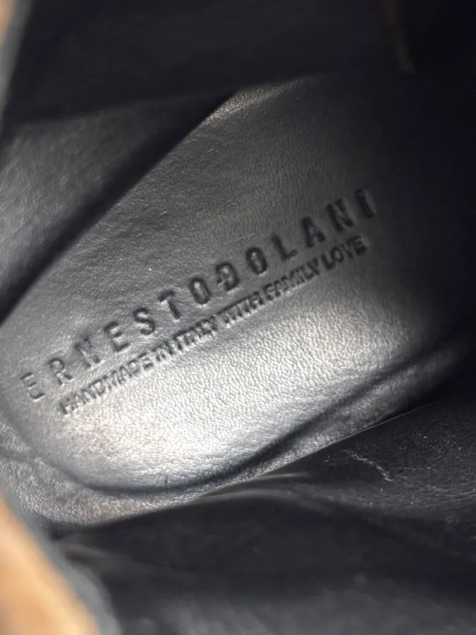 Ernesto Dolani Brown Eroded Suede Leather Boots hsGclzh 8